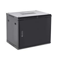 Настенный телекоммуникационный шкаф 19" 9U 600×600мм, дверь металл, с задней стенкой, разборный, черный (RAL 9005) REXANT