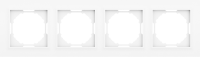 Рамка 4-я, Wave глянцевый белый, серия A07