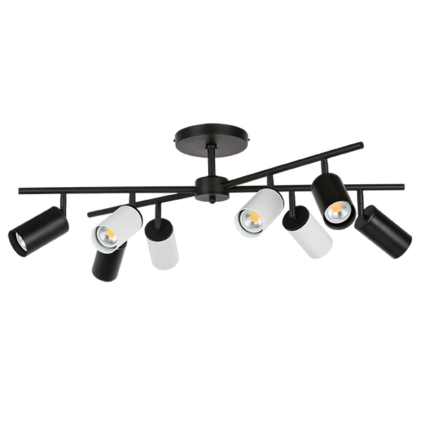 LR728374364 Люстра RULLO 8х50W GU10 ЧЕРНЫЙ/БЕЛЫЙ (571728+214437-4+214436-4)