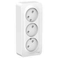 BLANCA О/У РОЗЕТКА 3-я без заземления со шт. ИЗОЛ.ПЛ.,16А, 250В, БЕЛЫЙ