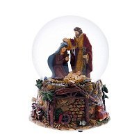 721746 Фигурка декоративная в стекл. шаре Рождение Христа  D10   L11 W11 H14 см