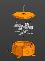 Коробка металлическая огнестойкая Октагон 70-0101-FR2.5-12 Е15-Е120 RAL2004 130х130х63 (9 шт/кор) Промрукав