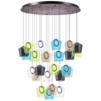 796349 Люстра CARAMELLO LED 24х6W 2600LM КОФЕЙНЫЙ/МУЛЬТИКОЛОР 3000K