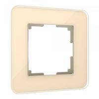 W0012443/ Рамка на 1 пост Elite (айвори  стекло)
