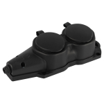 KX-2e-B-IP44  Колодка ЭРА KX-2e-B-IP44 каучуковая с заземлением 2 розетки 16A IP44 черная