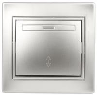 1-103-03 Intro Переключатель, 10А-250В, IP20, СУ, Plano, алюминий (10/200/2000)