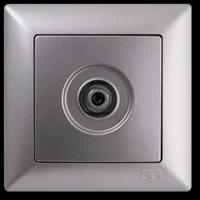 VS2815122 ТВ розетка  серебряный металлик