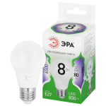 LED A60-8W-865-E27 GL  Лампа светодиодная ЭРА GREEN LINE LED A60-8W-865-E27 GL 8Вт груша холодный свет E27
