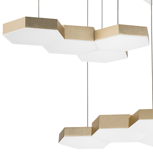 750263 Люстра подвесная FAVO LED-80W 3840LM Satin Gold 4000K