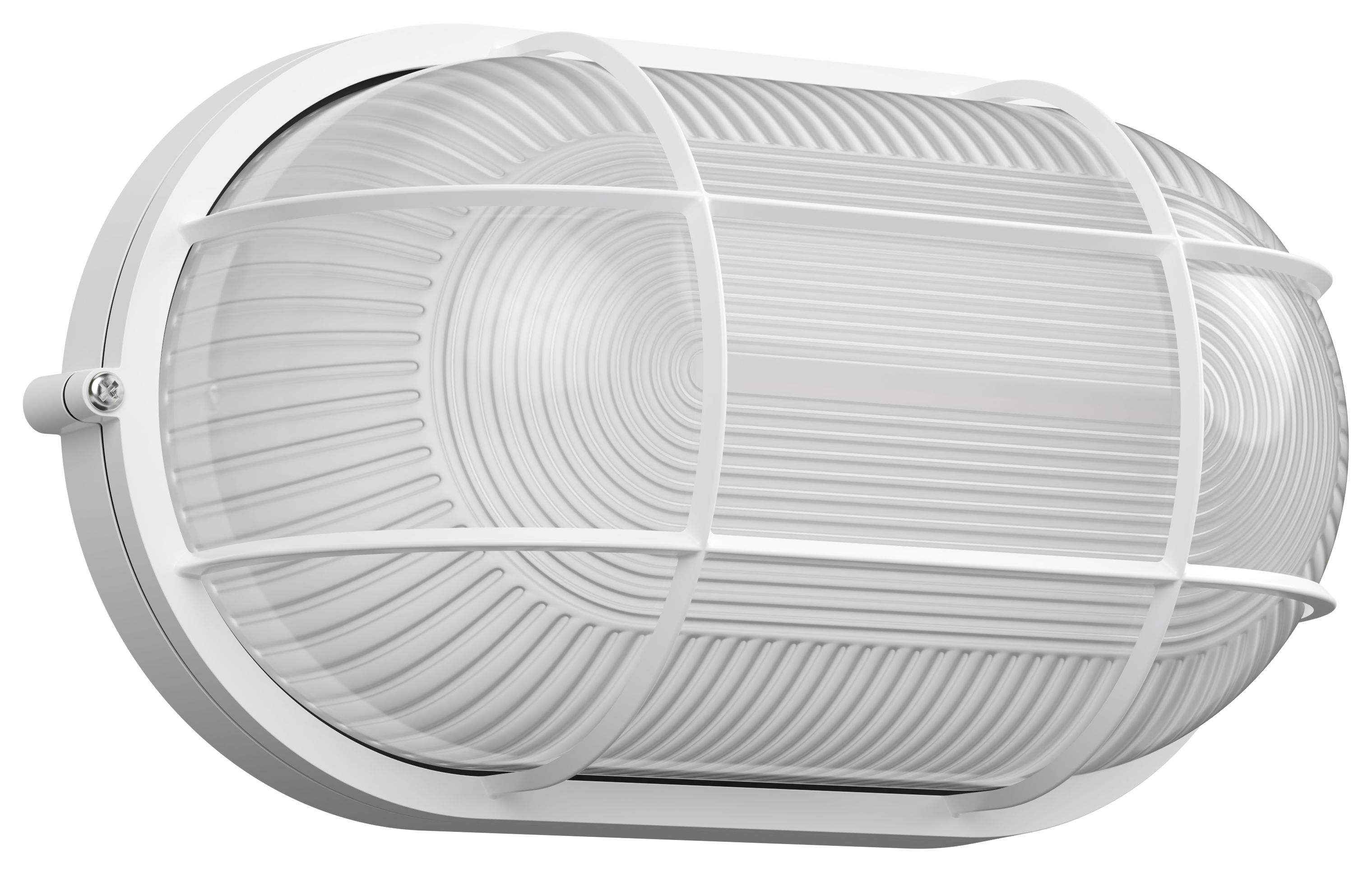 Светильник НПП1202 овал с решеткой 100Вт IP54 белый IEK