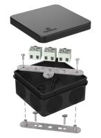 Коробка огнестойкая для о/п двухкомпонентная 60-0210-FR2.5-6 Е15-Е120 RAL9005 80х80х40 (44 шт/кор) Промрукав