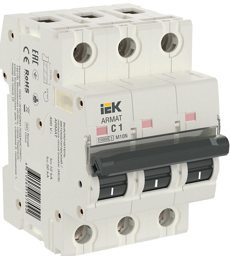 ARMAT Автоматический выключатель M10N 3P C 1А IEK