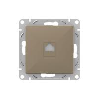 Механизм розетки RJ45 (cat6), шампань Эпика EKF