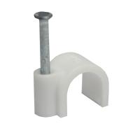 Крепеж кабеля круглый 9 мм, белый (упак. 50 шт)  REXANT