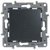 Legrand Etika Антрацит Переключатель с подсветкой  10А  авт. клем