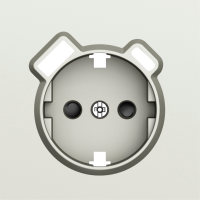 Накладка для розетки Schuko с зарядным устройством USB A+C, со шторками 16A 250В, шампань, серия S08