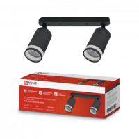 Светильник потолочный НПБ СПОТ-2xGU10-AR-BL под GU10 260х55х165мм черный IN HOME