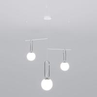 Подвесной светильник со стеклянными плафонами 70143/3 белый