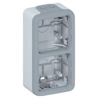 Legrand Plexo Серый Монтажная коробка 2-ая для наружного монтажа вертикальная IP55