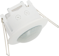 Датчик движения потолочный, встраиваемый, 3-х проводной, макс.1200Вт, белый