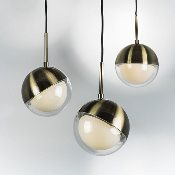 815511 Люстра DAFNE 1х5W(led) G9 ЛАТУНЬ/ПРОЗРАЧНЫЙ