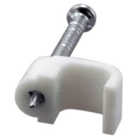 Крепеж кабеля плоский 6 х 4 мм, белый (упак. 20 шт)  REXANT 