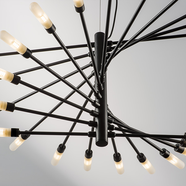 733247 Люстра RAGNO 24х40W G9 ЧЕРНЫЙ МАТОВЫЙ