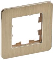 BRITE Рамка 1-местная РУ-1-1-Бр металл шампань RE AL IEK