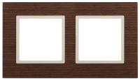 14-5302-09 ЭРА Рамка на 2 поста, дерево, Эра Elegance, дуб+сл.кость (5/50/1500)