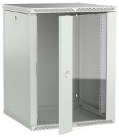 ITK LINEA W Шкаф настенный 15U 600х600мм дверь стекло серый 2.0