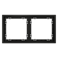 Рамка пластиковая VOLTUM S70 на 2 поста, (черный матовый)