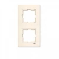90960231 Рамка 2-местная (вертикальная)  крем  VIKO KARRE