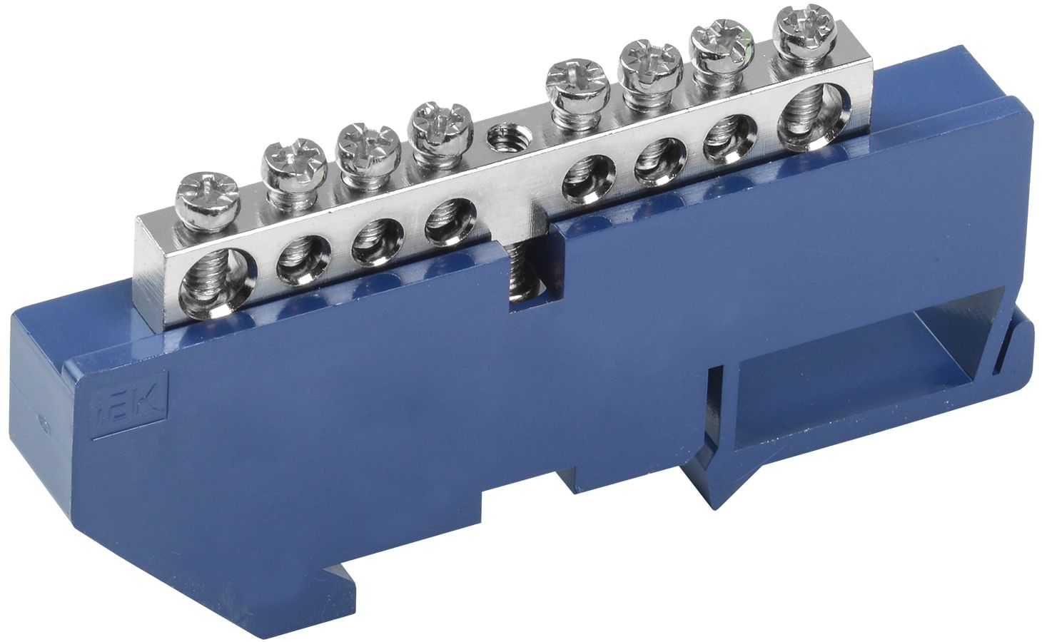 Шина N "ноль" на DIN-изоляторе с никелевым покрытием ШНИ-6х9-8-Д-С IEK