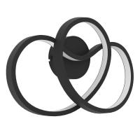 900949 Бра GIANELLA, 12W (LED), 3000K, 1100lm, L365, B240, H100, сталь, черный / пластик, белый