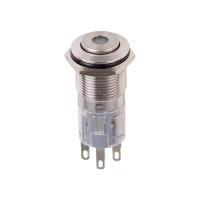 Кнопка  антивандальная Ø16 12В Фикс (5с) ON-OFF/OFF-ON синяя  REXANT