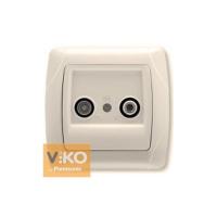 90562096 Розетка TV-CAT  W концевая крем. VIKO Carmen