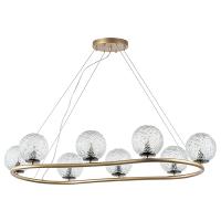 815283 Люстра BARI 8х10W(led) G9 ЗОЛОТО/ЧЕРНЫЙ МАТОВЫЙ