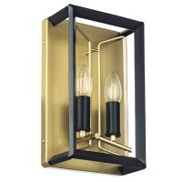 713627 Бра REGOLO 2х40W E14 ЧЕРНЫЙ МАТОВЫЙ/ЗОЛОТО