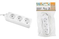 Удлинитель народный  УН3  3 гнезда, 3 метра, б/з, ШВВП 2х0,75 мм2  6А/250В