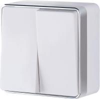 Выключатель  двухклавишный  Gallant (белый) / WL15-03-01 / W5020001