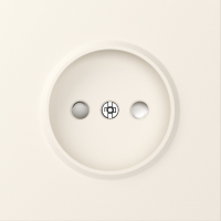 Накладка для розетки без заземления, со шторками 16A 250 В~, матовый кремовый, серия S08