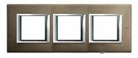 BT Axolute Бронза Рамка 2+2+2 мод прямоугольная (надпись горизонтально)