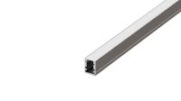 Накладной алюминиевый анод. профиль, 10х13х2000мм. В комплекте матовый экран, 4 торцевые заглушки, 4 крепежа, алюминий