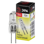 G4-JC-10W-12V  Лампа галогенная ЭРА JC-10W-12V-G4 10Вт капсула теплый белый свет G4