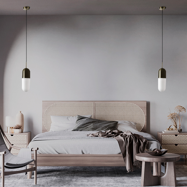 690111 Люстра RAMO 1х40W E27 БРОНЗА/БЕЛЫЙ