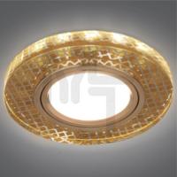 BL078 Светильник Gauss Backlight Круг. Золото/Кристалл/Золото  Gu5.3  LED 2700K 1/40