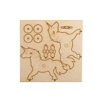 Доска для выжигания «Единорог на колесиках», 3D модель, 1 шт., пакет REXANT