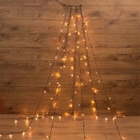 Елочная гирлянда с кольцом, 7 нитей по 1,8 метра, цвет диодов теплый белый, не соединяется