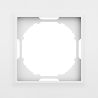 Рамка 1-я, Wave матовый белый, серия A07