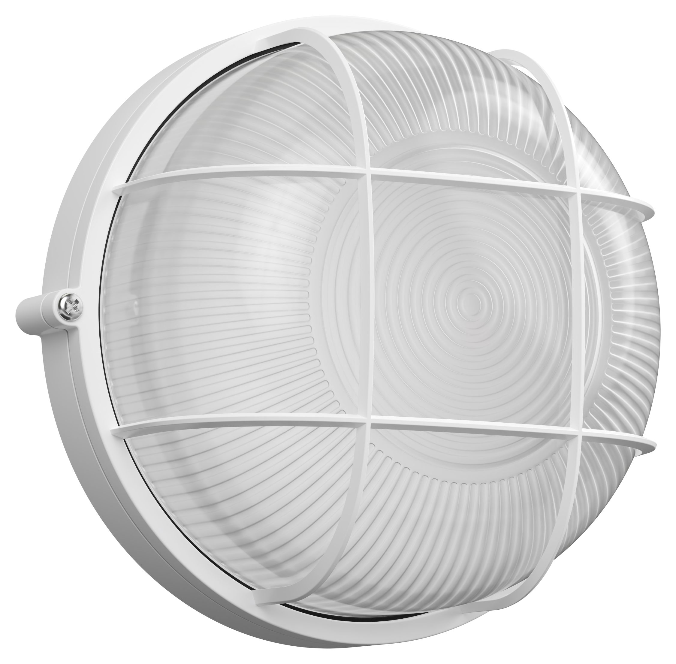 Светильник НПП1302 круг с решеткой 60Вт IP54 белый IEK